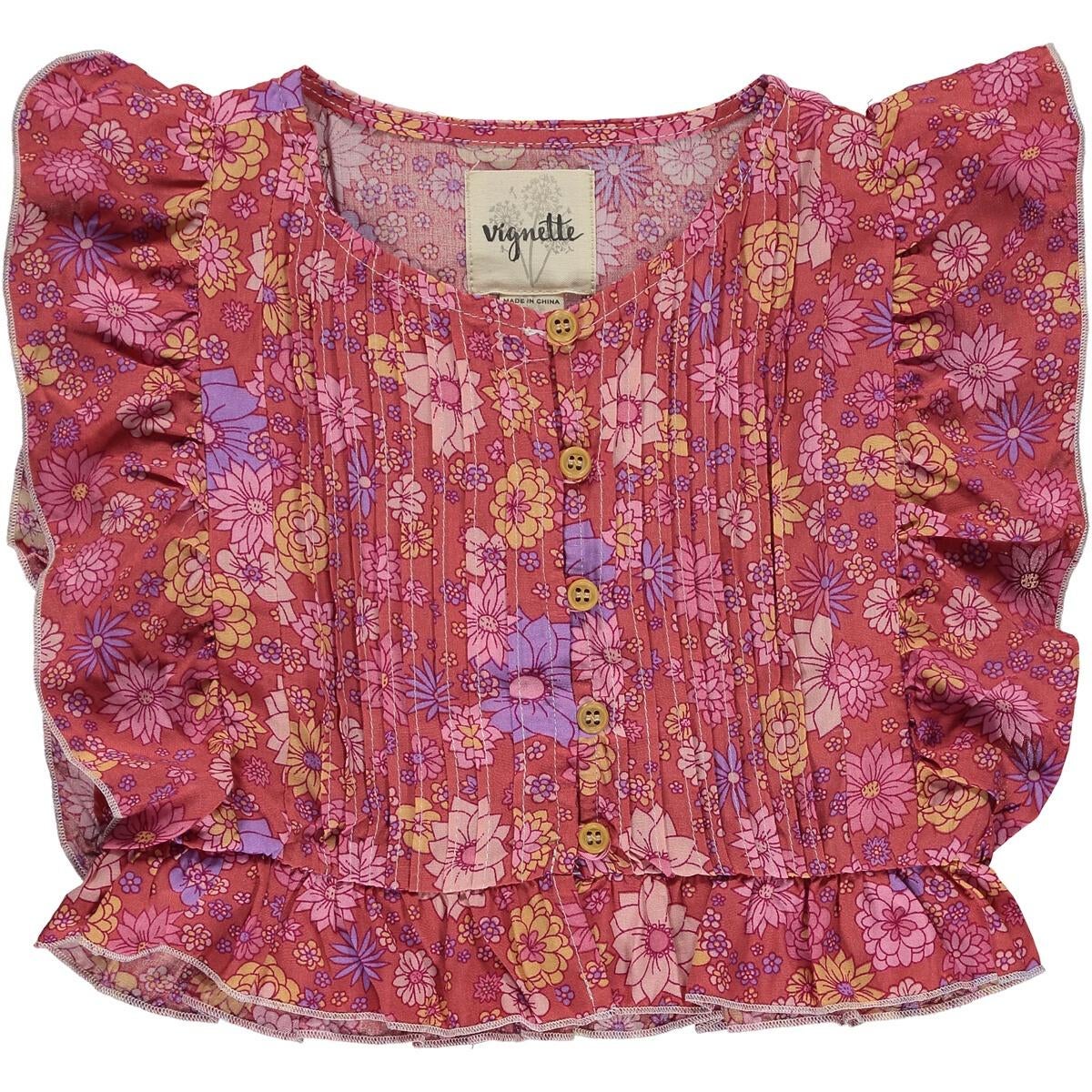 Tween Retro Floral Top WISH Children's Boutique